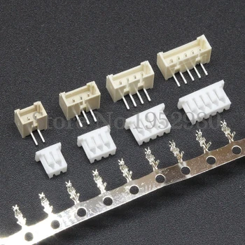 100 Set de 1.25 mm Pas Conector Micro JST Verticale Curbate Pin 2/3/4/5/6/7/8/9/10/11/12P ( Pin Header + Carcasa + Terminal )