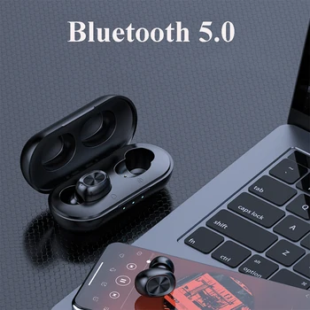Fără fir Bluetooth Mini 5.0 TWS Căști rezistent la apa IPX5 HiFi Stereo Sunet Căști Auriculare Sport Adevărat căști fără Fir