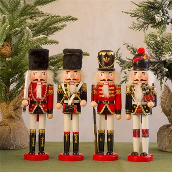 Stil European Pânză spargatorul de Nuci Soldat Soldat Păpuși de Crăciun 30CM de Crăciun Acasă Set Ornamente Decor nn17