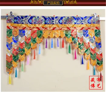 Personalizat # en-Gros Budist supplie Budismul familie Templu Broderie Agățat de perete Altar cortina Altar Inchiderea cortinei