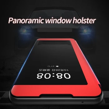 Smart View Windows Flip din Piele de Caz Pentru Huawei Honor 30 Pro 20 Lite V30 V20 20i 10i 9X 9A X10 Max joaca 4T Telefon Caz Acoperire Capa