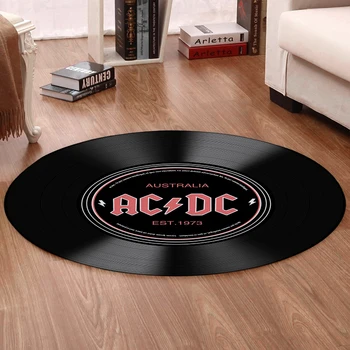 Miracille CD cu Muzică Modernă Rotund Covor Acasă Decorative Imprimate Rotund Zona Covoare Dormitor Salon de Covoraș Anti-alunecare