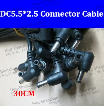 DC Unghi de sex masculin 5.5x2.5 furculita Cablu Conector Mufă Jack Adaptor DC Coadă Barbat de 90 de Grade Sârmă 5.5*2.5 , 20buc,
