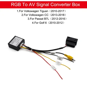 Smartour 26 PIN RGB pentru CVBS (RCA) AV Adaptor Convertor de Semnal Pentru toate modelele VW Original, Camera Retrovizoare Pentru VW Passat CC Tiguan Android DV