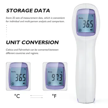 Termometru Non-Contact Cu Infrarosu Frunte Digital Cu Laser Temperatura Corpului Arma Febra Ureche De Măsurare Pentru Copii Adulți