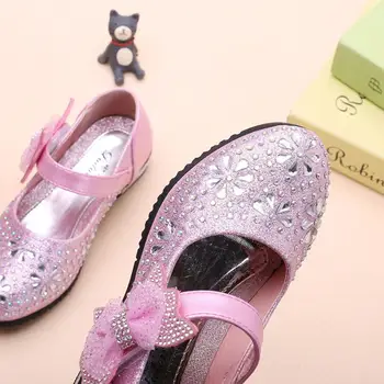 Noua Moda Spumante Copii Fete Pantofi de Nunta Fete Printesa Pantofi coreean Arc fierbinte Mici Pantofi cu toc Înalt