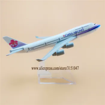 16cm Aer Taiwan China Airlines Boeing 747 B747-400 De Avion de Model de Model de Avion Aliaj de Aeronave din Metal turnat sub presiune Copii de Jucarie Cadou