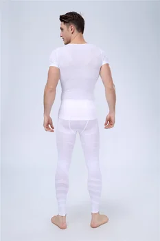 Bărbați Moda Transporta Fesă Subțire Jambiere Corset Burta Slăbire Compresie Pantaloni Body Shaper Dresuri Undear Corset Pentru Barbati