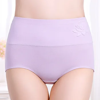 Noi de mari dimensiuni femei talie inalta din bumbac relief înalt elastic respirabil menstrual pantaloni pentru femei lenjerie de corp abdomen, solduri boxeri