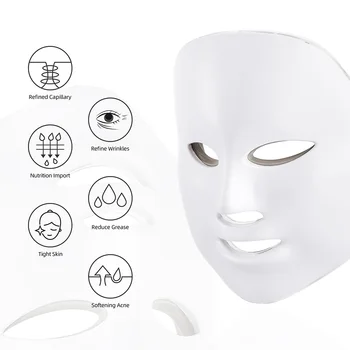 VIP 7Colors LED Foton Masca Faciala de Îngrijire a Pielii, Întinerire Anti-Rid pentru Tenul acneic Strângeți Fata de Frumusete Terapie Albi Dispozitiv