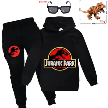 Jurassic Park Hanorace Copii Jachete de Moda pentru Copii Hooded T Shirt pentru Copii Toddler Girls Haina dinozaur Băieți Casual Sport Tees