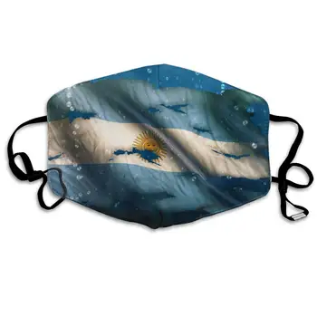 Unisex Imprimare Gura Masca - Argentina Flag Subacvatic de Artă Poliester Anti-praf Gura-Mufla - Moda Spălat Reutilizabile Masti de Fata pentru