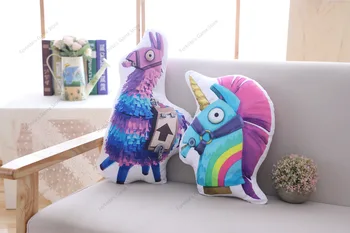 Fortnite Perna Jucării de Pluș Unicorn Curcubeu Cal de Imprimare față-verso Perne Decor Acasă două Săptămâni Anime Pluș Figura