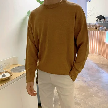 IEFB pulover barbati coreean bottom topuri tendință de toamnă și de iarnă de îmbrăcăminte exterioară îngroșată tricotaje pentru bărbați guler rotund pânză 9Y4544