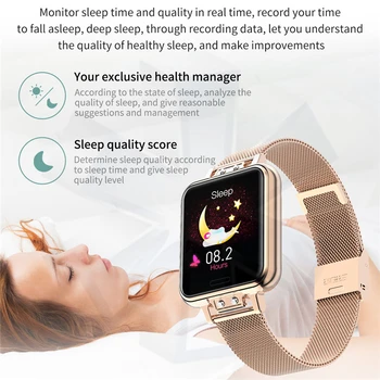 LIGE Aliaj din Oțel Inoxidabil Ceas Inteligent de Moda pentru Femei Impermeabil Doamnelor smartwatch Android ios Heart Rate Monitor de Presiune sanguina