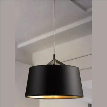 European Modern, Simplu, negru, auriu material PVC nuanta lumini Pandantiv lampă pentru Hotel Living, sală de mese Restaurant cafenea bucatarie