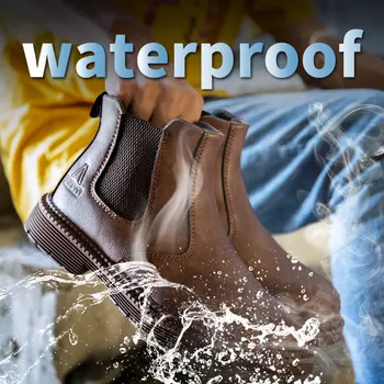 Iarna, cizme de siguranță cu microfibre din piele de oțel tep puncție rezistente industriale de muncă în aer liber pantofi Martin protecție picior