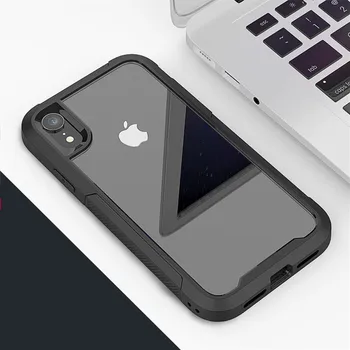 Transparent Anti-Zero Caz de Protecție Pentru iPhone 11 Pro Max 6 6s 7 8 Plus X XS Max XR Greu PC+ TPU Bara de protecție Dublu Strat de Acoperire