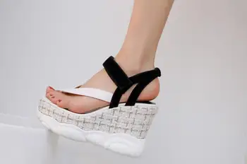VIISENANTIN nou stil toe brioșă jos platforma impermeabil sandale pantofi femei panta pană de sex feminin casual, sandale de moda, de călătorie