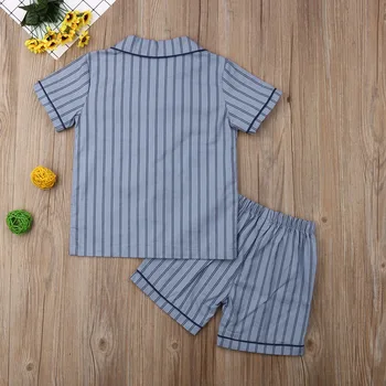 Vara Cauzalitate Pijamale Pentru Copii Copil Baieti Pijamale De Bumbac Homewear Teuri+Pantaloni De Vară De Cauzalitate Pijamale Seturi De Pijama