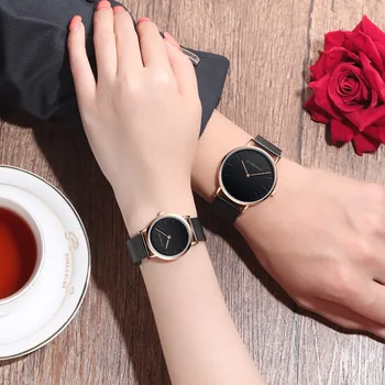 CHENXI Brand Iubitorii de Moda Ceasuri Femei Rochie Ceasuri Femei Cuarț Ceas Barbati Casual Plasă de Curea Ultra Subțire Ceas Ceasuri