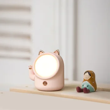 Cat noroc Lumina de Noapte LED-uri de Lectură Lampă de Masă de Încărcare USB Touch Lampă de Noptieră Japonez de Desene animate pentru Copii de Anul Nou 2021 Cadou