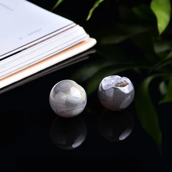 2PC naturale cristal de cuarț de cristal obiectiv agate mingea poate fi folosit pentru magie punct de reparații cura de cristal agat acasă decorare cadou