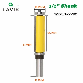 LAVIE 1 buc 12mm 1/2 Coadă de Sus și de Jos Rulment Culoare Tapiterie Model de Router Pic de freze Pentru Lemn Freze pentru prelucrarea Lemnului 03010