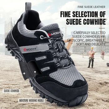 LARNMERN Bărbați Încălțăminte de protecție Munca Pantof Steel Toe Confortabil Respirabil Usoare Construcții de Protecție Încălțăminte Pentru Bărbați