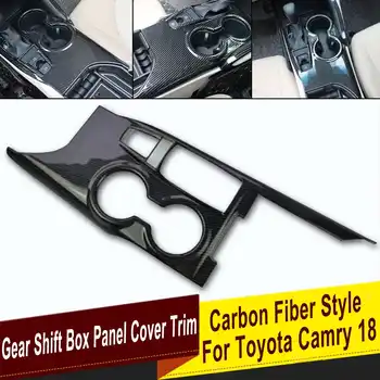 Fibra de Carbon Stil Interior Consola centrala Cutie de Viteze Capacul Panoului Ornamental pentru Toyota Camry 18 Decorative Accesorii Auto