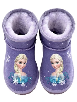 Disney din piele copii, cizme de zapada iarna 2020 nou cizme scurte de desene animate congelate fete cizme plus catifea printesa bumbac cizme