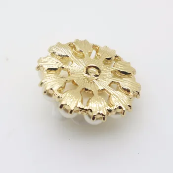 2018 Noi 5PCS 35MM Pearl Floare de Cristal Stras Butoane Butoane Metalice DIY Meșteșug Consumabile de Cusut Transport Gratuit