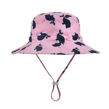 Găleată Pălărie Fată Băiat de Vară, Soare, Plajă Respirabil Roz Margine Largă Șir UV de Protecție a Animalelor în aer liber Accesoriu Pentru Copiii de Vacanță