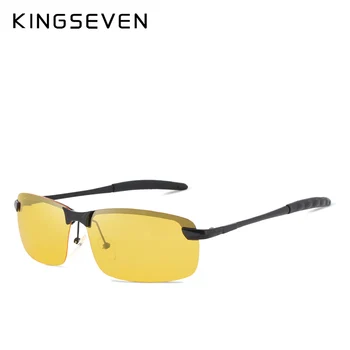 KINGSEVEN Ochelari de vedere de Noapte de Conducere Polarizat ochelari de Soare pentru barbati de Conducere auto Ochelari Anti-orbire Cadru din Aliaj de ochelari de noapte