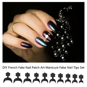 500pcs franceză Unghii False Autocolante Patch-uri DIY Arta Manichiura Folie de Unghii False Tips Set Frumusete Decor Consumabile