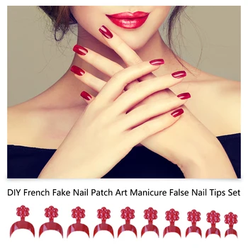 500pcs franceză Unghii False Autocolante Patch-uri DIY Arta Manichiura Folie de Unghii False Tips Set Frumusete Decor Consumabile
