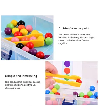Margele Din Lemn Joc Montessori Învățământ Cunoaștere Devreme Învețe Copiii Clip Mingea Copilul De Copii Jucării Pentru Copii Cadouri