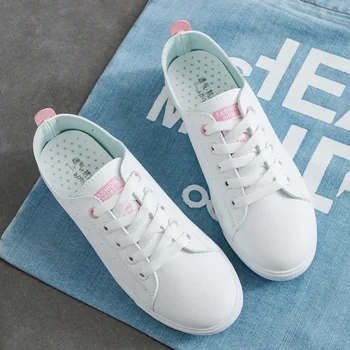 Adidasi pantofi pentru femei 2021 nouă primăvară pu piele pantofi albi femeie respirabil de sex feminin pantofi tenis feminino dantela-up adidasi femei