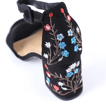 HENGSONG Femei Vara Broda cu Toc Sandale Femei, Sandale Etnice Florale Sandalias Muje Pantofi de Partid Zapatos Mujer TR913149
