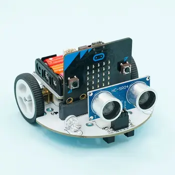 Micro:bit Cutebot Smart Car Kit（fără micro:bit）spate-drive Rainbow RGB Lampa 300RPM Dublă de Mare Viteză Motor