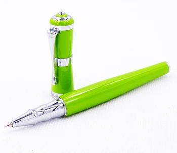 Fuliwen 2051 Verde Metal Fantana Pix si Roller Pen cu Real din Piele Caz Creion Sac de Spălat piele de Vacă Caz Pen Holder Set de Scris