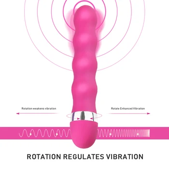 Mărgele G Spot Vibrator pentru Femei Anal Plug Anus Masaj Clitoris Stimulator Puternic Vibrator Vibrator Adult Jucării Sexuale pentru Femei