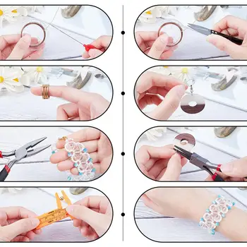 Pandahall a Face Bijuterii Kit Set Unelte cu Pliuri și Foarfeca ștrasuri din Mărgele Tool Kit pentru a Face Bijuterii DIY Pachet Instrumente Beaders