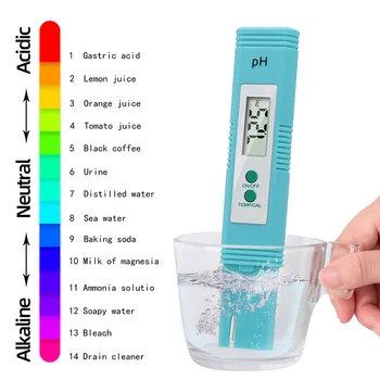 7pcs Digital PH Metru Tester pe acqua cibo acquario piscina idroponica formato tascabile Tester PH