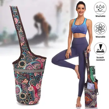 Multifunctional Yoga Mat Geanta cu Buzunare Mari si Buzunare cu Fermoar Moda Casual Panza Yoga Mat Rucsac
