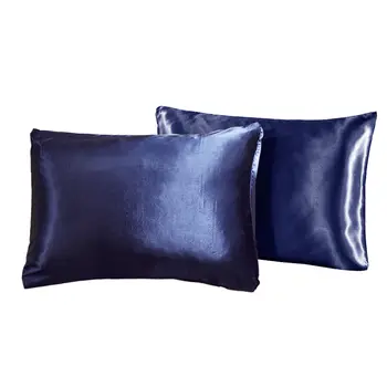 Pure silk satin perna poliester pernă acoperă acasă decorative de lux NOI Full, Regina King size alb albastru gri 8 culori