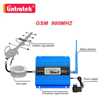 Lintratek GSM 900 Celular Amplificator LCD UMTS 900mhz Telefon Mobil Repetor Amplificator de Semnal de Apel de Voce Antena Yagi+Bici 10m Kit ak