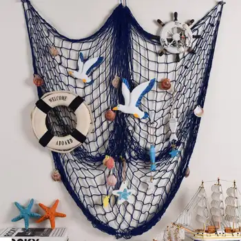 100*200CM DIY Decorative, Plase de Pește Perete Deco Bar Plasă de Pescuit Decor Scena de Plaja Sala de Petrecere Acasă Decor în Stil Mediteranean