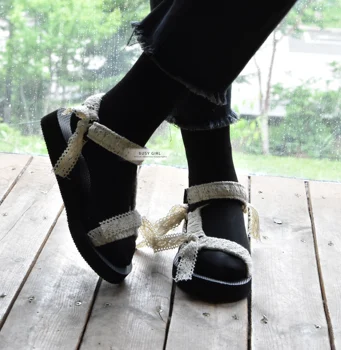 OCUPAT FATA C2021 Femei bine-stil eva talpa plat dantela sus sandale cu arc picior 2020 femei sandale plate