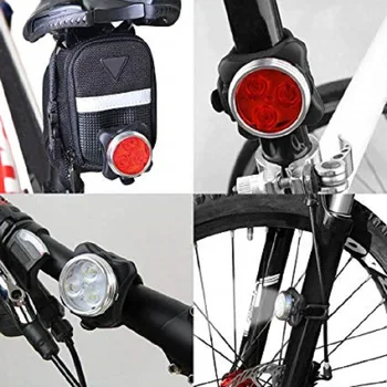 USB Reîncărcabilă Clip Coada de Lumină Lampă rezistent la apa de Înaltă Calitate Luminoase Ciclism biciclete Biciclete cu 3 LED-uri Cap Fata de lumina 4 moduri
